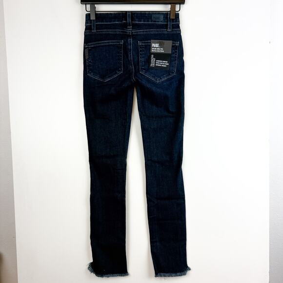NWT PAIGE Transcend Vintage Skyline Ankle Peg Skinny Jeans - Size 23 - Picture 4 of 10